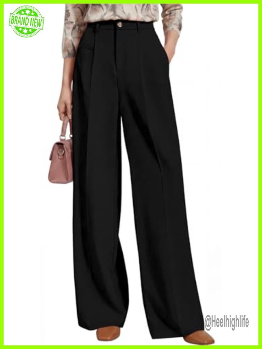 High Waisted Wide Leg Dress Pants with Pockets